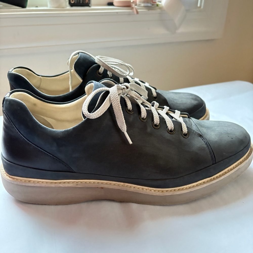Samuel Hubbard Fast Navy Nubuck Leather Sneaker Casual Shoe Lace-up Vibram 11.5 - Picture 7 of 8
